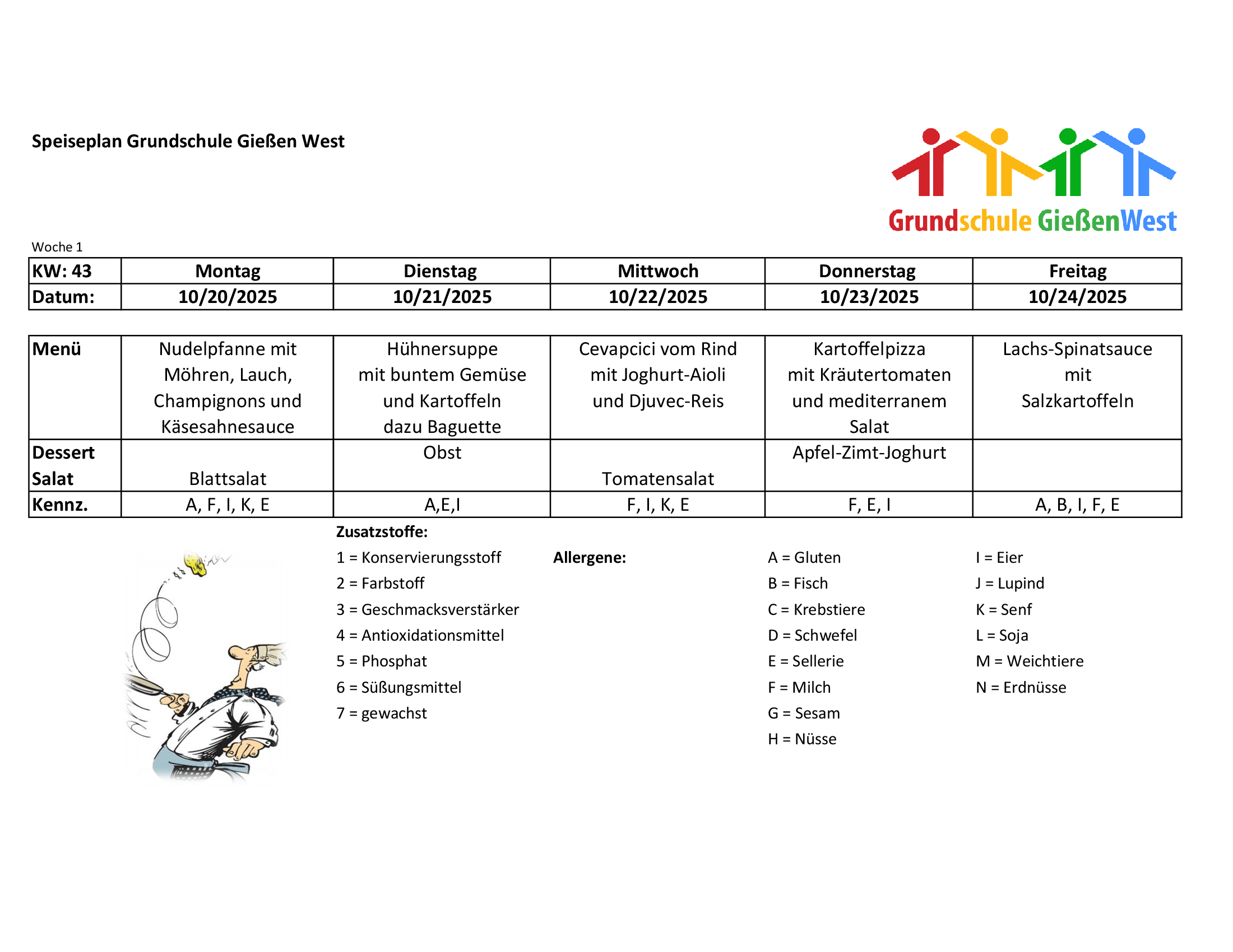 2025 43 Speiseplan Woche 1 2